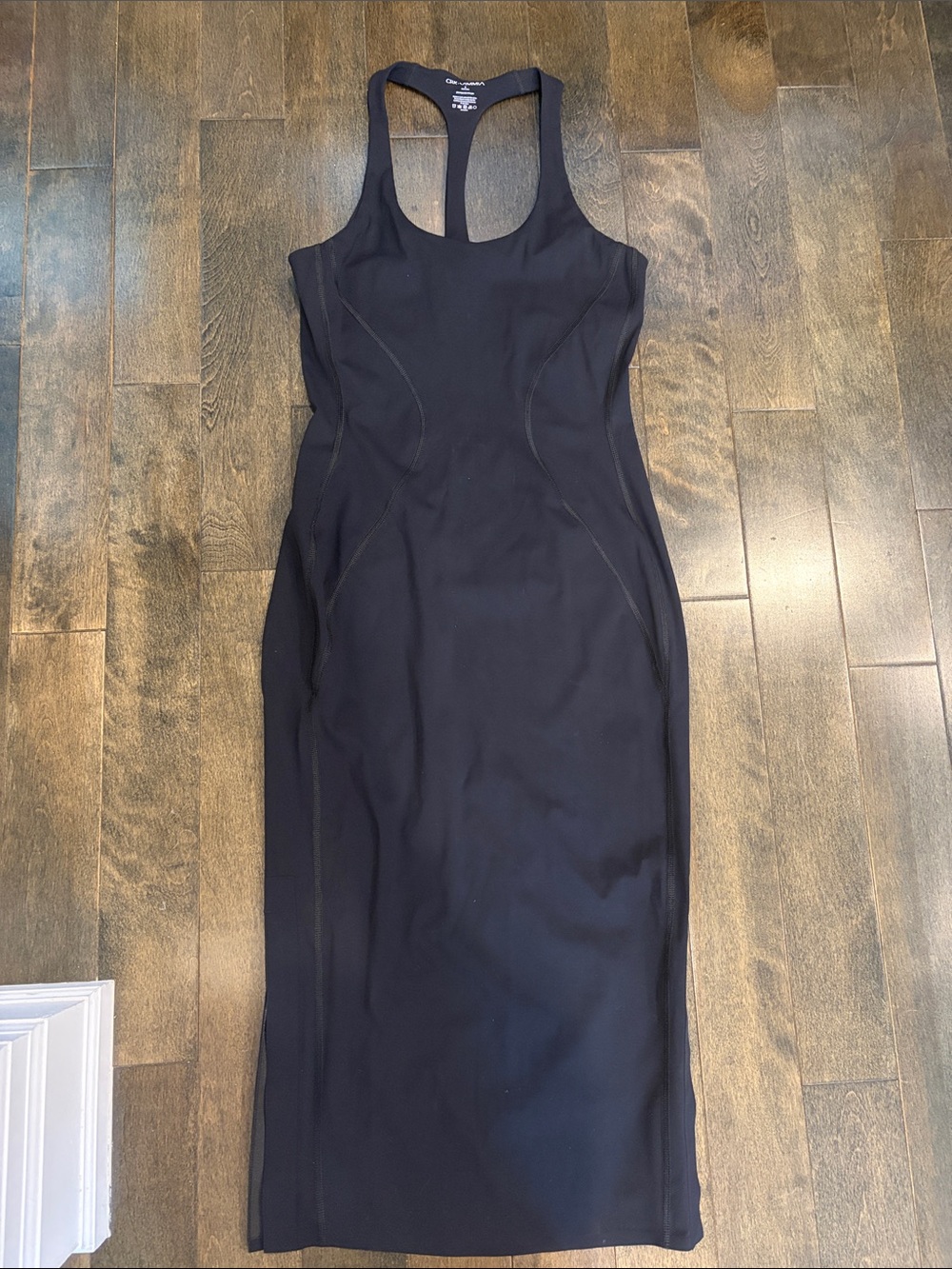CRK+ VINMIA Black Racerback Midi Sculpted Dress